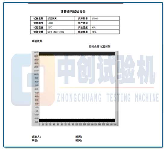 微机弹簧疲劳试验机 测试报告